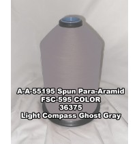 A-A-55195 Spun Para-Aramid Thread, Tex 30/2, Size 35, Color Light Compass Ghost Gray 36375 