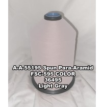 A-A-55195 Spun Para-Aramid Thread, Tex 30/2, Size 35, Color Light Gray 36495 