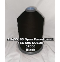 A-A-55195 Spun Para-Aramid Thread, Tex 30/2, Size 35, Color Black 37038