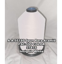 A-A-55195 Spun Para-Aramid Thread, Tex 30/4, Size 70, Color Insignia White 37875 