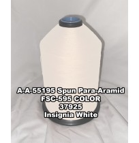 A-A-55195 Spun Para-Aramid Thread, Tex 30/5, Size 90, Color Insignia White 37925 