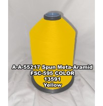 A-A-55217A Spun Meta-Aramid Thread, Tex 45/3, Size 35, Color Yellow 13591 