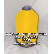A-A-55217A Spun Meta-Aramid Thread, Tex 24/4, Size 70, Color Blue Angels Yellow 13655 