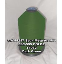 A-A-55217A Spun Meta-Aramid Thread, Tex 45/3, Size 35, Color Dark Green 14062 