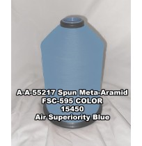 A-A-55217A Spun Meta-Aramid Thread, Tex 20/4, Size 90, Color Air Superiority Blue 15450 