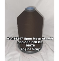 A-A-55217A Spun Meta-Aramid Thread, Tex 24/4, Size 70, Color Engine Gray 16076