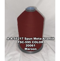 A-A-55217A Spun Meta-Aramid Thread, Tex 20/4, Size 90, Color Maroon 20061 