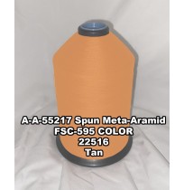 A-A-55217A Spun Meta-Aramid Thread, Tex 30/3, Size 50, Color Tan 22516 