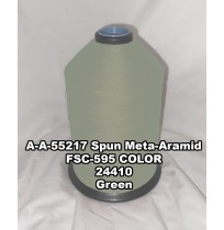 A-A-55217A Spun Meta-Aramid Thread, Tex 30/3, Size 50, Color Green 24410 