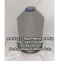 A-A-55217A Spun Meta-Aramid Thread, Tex 45/3, Size 35, Color Dark Compass Ghost Gray 26320 
