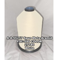 A-A-55217A Spun Meta-Aramid Thread, Tex 45/2, Size 24, Color White 27780 