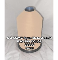 A-A-55217A Spun Meta-Aramid Thread, Tex 45/2, Size 24, Color Sand 33690 