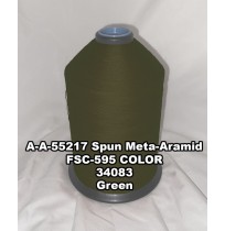 A-A-55217A Spun Meta-Aramid Thread, Tex 45/3, Size 35, Color Green 34083 