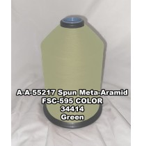 A-A-55217A Spun Meta-Aramid Thread, Tex 24/4, Size 70, Color Green 34414 