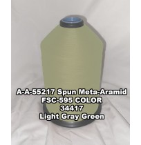 A-A-55217A Spun Meta-Aramid Thread, Tex 30/3, Size 50, Color Light Gray Green 34417 