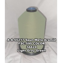 A-A-55217A Spun Meta-Aramid Thread, Tex 45/2, Size 24, Color Light Gray Green 34424 