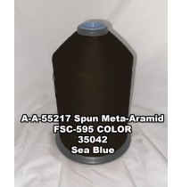 A-A-55217A Spun Meta-Aramid Thread, Tex 20/4, Size 90, Color Sea Blue 35042 