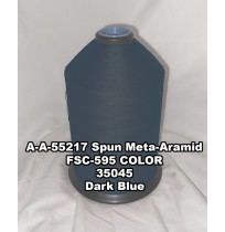 A-A-55217A Spun Meta-Aramid Thread, Tex 45/2, Size 24, Color Dark Blue 35045