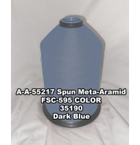 A-A-55217A Spun Meta-Aramid Thread, Tex 45/2, Size 24, Color Dark Blue 35190 