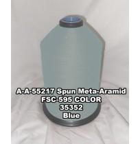 A-A-55217A Spun Meta-Aramid Thread, Tex 45/3, Size 35, Color Blue 35352 