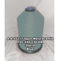 A-A-55217A Spun Meta-Aramid Thread, Tex 20/4, Size 90, Color Blue 35414 