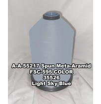 A-A-55217A Spun Meta-Aramid Thread, Tex 20/4, Size 90, Color Light Sky Blue 35526 