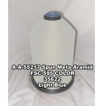 A-A-55217A Spun Meta-Aramid Thread, Tex 30/3, Size 50, Color Light Blue 35622 