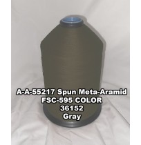 A-A-55217A Spun Meta-Aramid Thread, Tex 24/4, Size 70, Color Gray 36152