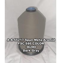 A-A-55217A Spun Meta-Aramid Thread, Tex 45/2, Size 24, Color Dark Gray 36280 