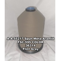 A-A-55217A Spun Meta-Aramid Thread, Tex 45/2, Size 24, Color Flint Gray 36314 