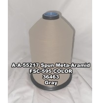 A-A-55217A Spun Meta-Aramid Thread, Tex 30/3, Size 50, Color Gray 36463 