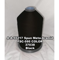 A-A-55217A Spun Meta-Aramid Thread, Tex 20/4, Size 90, Color Black 37038