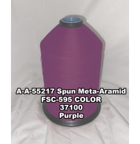 A-A-55217A Spun Meta-Aramid Thread, Tex 30/3, Size 50, Color Purple 37100 