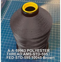 A-A-59963 Polyester Thread Type I (Non-Coated) Size B Tex 45 AMS-STD-595 / FED-STD-595 Color 10045 Brown