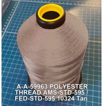 A-A-59963 Polyester Thread Type II (Coated) Size A Tex 21 AMS-STD-595 / FED-STD-595 Color 10324 Tan