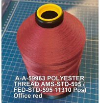 A-A-59963 Polyester Thread Type II (Coated) Size 3 Tex 210 AMS-STD-595 / FED-STD-595 Color 11310 Post Office red