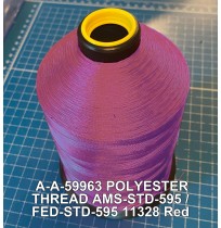 A-A-59963 Polyester Thread Type II (Coated) Size A Tex 21 AMS-STD-595 / FED-STD-595 Color 11328 Red