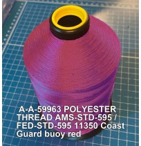 A-A-59963 Polyester Thread Type II (Coated) Size 8 Tex 600 AMS-STD-595 / FED-STD-595 Color 11350 Coast Guard buoy red