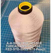 A-A-59963 Polyester Thread Type II (Coated) Size FF Tex 135 AMS-STD-595 / FED-STD-595 Color 11670 Peach