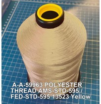 A-A-59963 Polyester Thread Type II (Coated) Size F Tex 90 AMS-STD-595 / FED-STD-595 Color 13523 Yellow