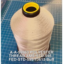 A-A-59963 Polyester Thread Type II (Coated) Size 6 Tex 400 AMS-STD-595 / FED-STD-595 Color 13613 Buff