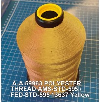 A-A-59963 Polyester Thread Type I (Non-Coated) Size 3 Tex 210 AMS-STD-595 / FED-STD-595 Color 13637 Yellow