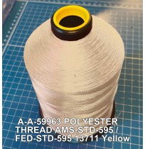 A-A-59963 Polyester Thread Type II (Coated) Size F Tex 90 AMS-STD-595 / FED-STD-595 Color 13711 Yellow