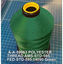 A-A-59963 Polyester Thread Type I (Non-Coated) Size F Tex 90 AMS-STD-595 / FED-STD-595 Color 14090 Green