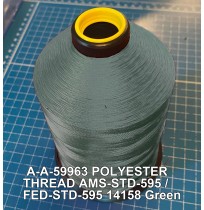 A-A-59963 Polyester Thread Type I (Non-Coated) Size AA Tex 30 AMS-STD-595 / FED-STD-595 Color 14158 Green