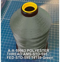 A-A-59963 Polyester Thread Type I (Non-Coated) Size F Tex 90 AMS-STD-595 / FED-STD-595 Color 14159 Green