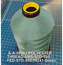 A-A-59963 Polyester Thread Type II (Coated) Size 3 Tex 210 AMS-STD-595 / FED-STD-595 Color 14241 Green