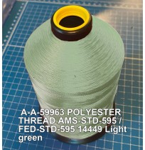 A-A-59963 Polyester Thread Type II (Coated) Size E Tex 70 AMS-STD-595 / FED-STD-595 Color 14449 Light green