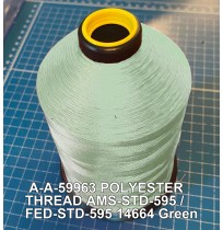 A-A-59963 Polyester Thread Type I (Non-Coated) Size A Tex 21 AMS-STD-595 / FED-STD-595 Color 14664 Green