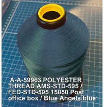 A-A-59963 Polyester Thread Type II (Coated) Size 8 Tex 600 AMS-STD-595 / FED-STD-595 Color 15050 Post office box / Blue Angels blue